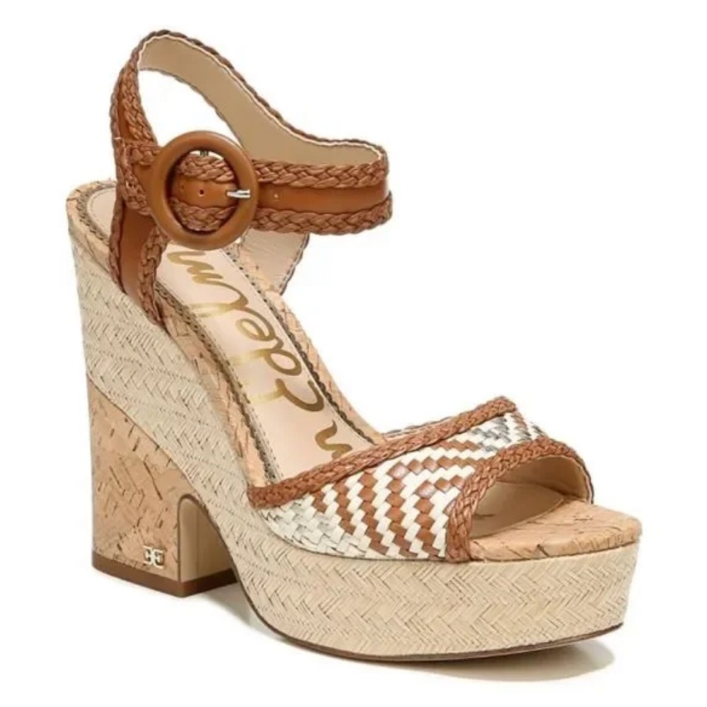 Sam Edelman Lillie Woven Cork Platform Sandals